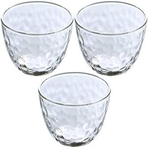 transparent glass bowl